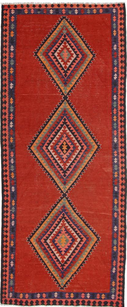 Perzisch tapijt Kilim Fars Azerbeidzjan Antiek 338x143 338x143, Perzisch tapijt Handgeweven