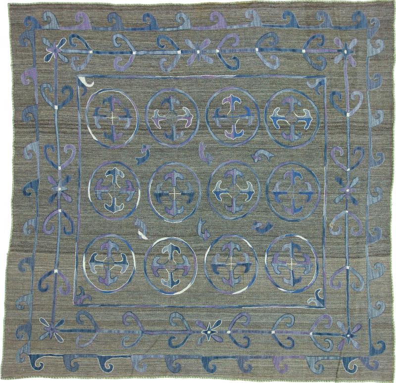 Afghanischer Teppich Kelim Afghan Soozani 5'7"x6'5" 5'7"x6'5", Perserteppich Handgewebt