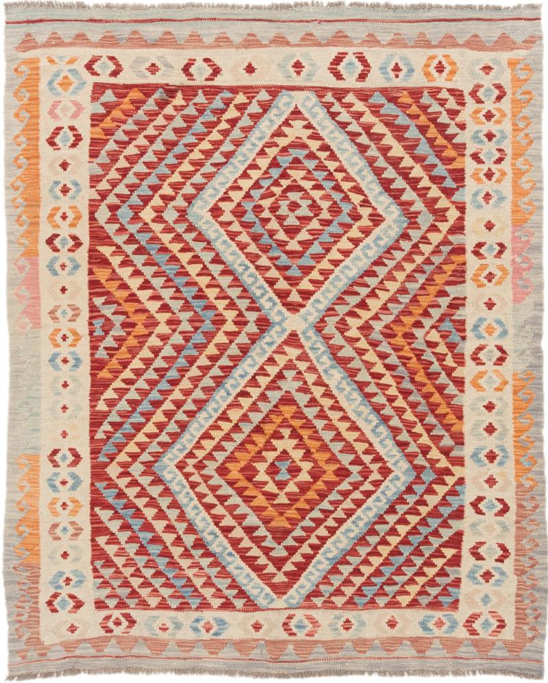 Afghanischer Teppich Kelim Afghan 196x160 196x160, Perserteppich Handgewebt