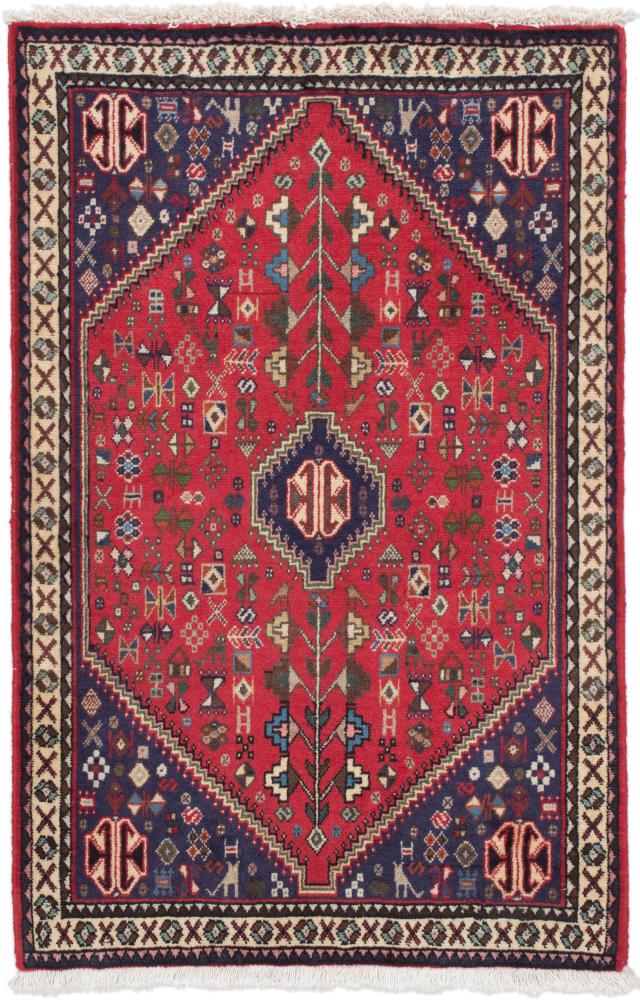 Persian Rug Abadeh 4'0"x2'6" 4'0"x2'6", Persian Rug Knotted by hand