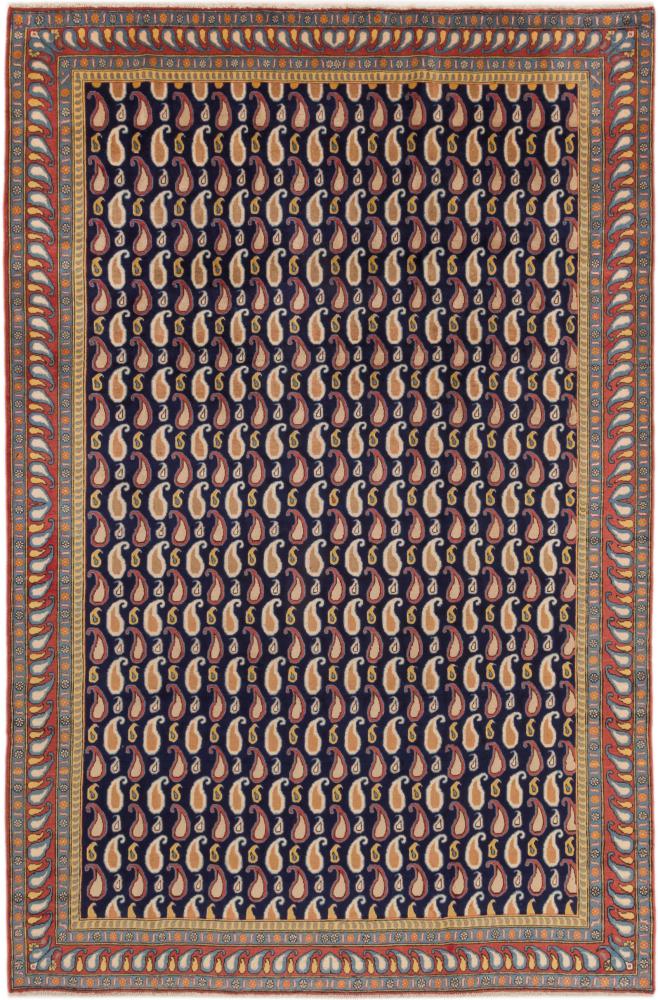 Persian Rug Isfahan Shahreza 9'4"x6'3" 9'4"x6'3", Persian Rug Knotted by hand