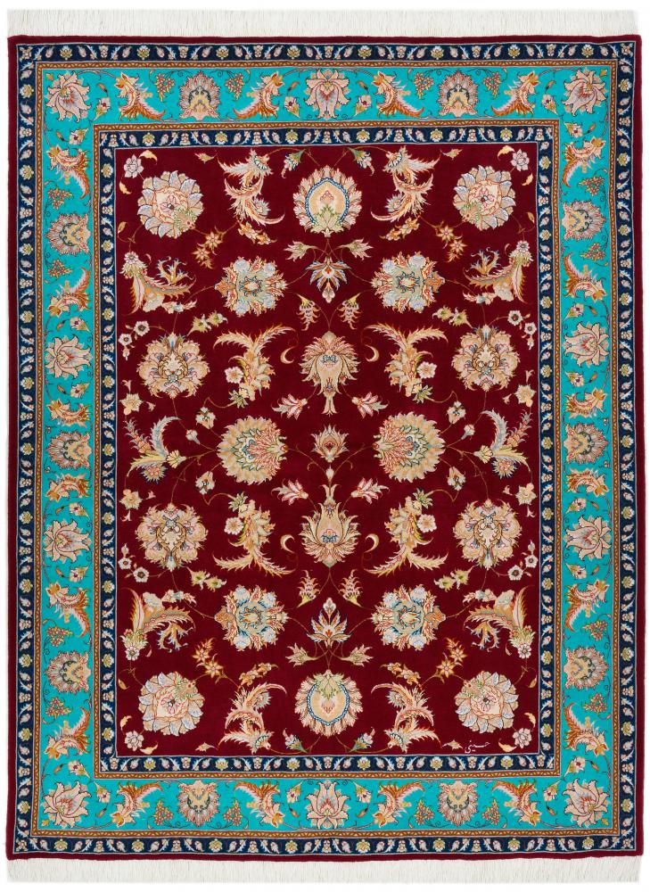  ペルシャ絨毯 タブリーズ 50Raj 6'6"x5'0" 6'6"x5'0",  ペルシャ絨毯 手織り