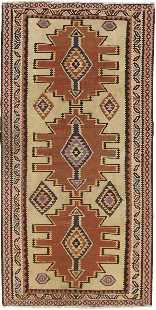 Persian Rug Kilim Fars Azerbaijan Antique 9'11"x5'0" 9'11"x5'0", Persian Rug Woven by hand