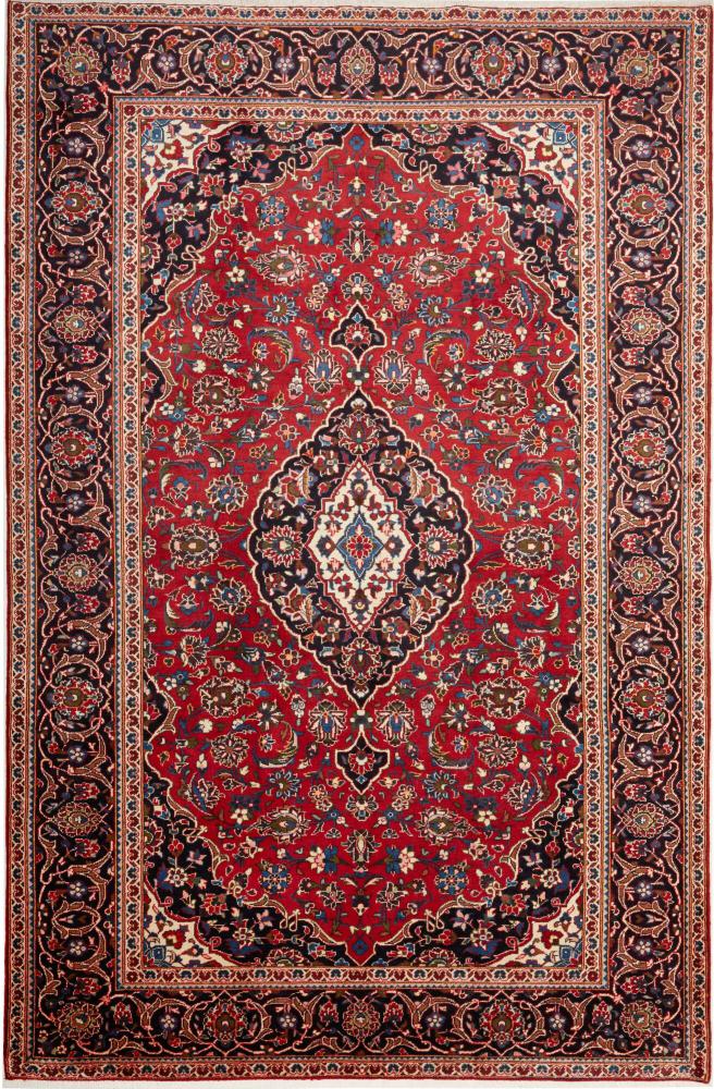 Tapis persan Kashan 303x198 303x198, Tapis persan Noué à la main