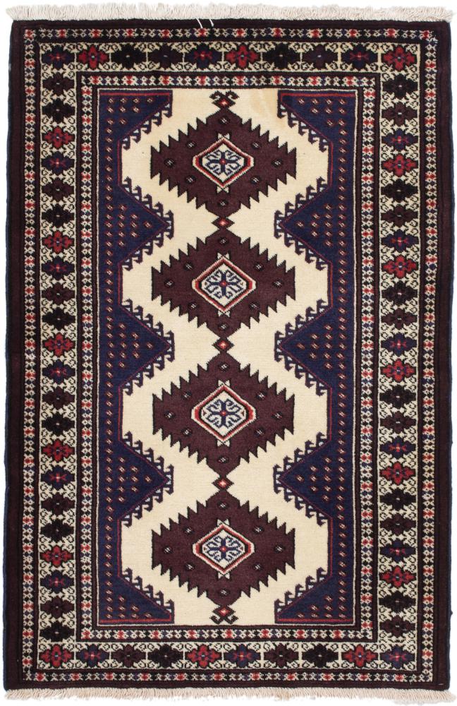 Persialainen matto Turkaman 132x85 132x85, Persialainen matto Solmittu käsin