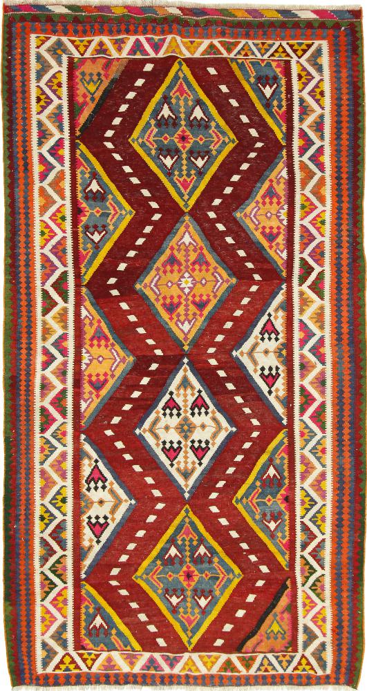 Persisk tæppe Kelim Fars Azerbaijan Antikke 310x158 310x158, Persisk tæppe Håndvævet