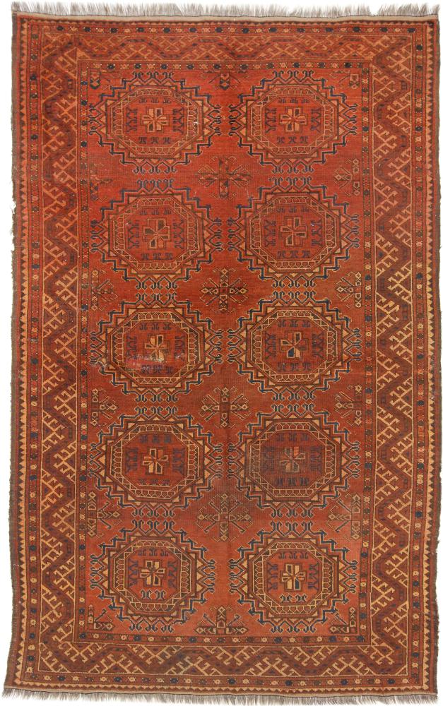 Persian Rug Turkaman 7'2"x4'6" 7'2"x4'6", Persian Rug Knotted by hand