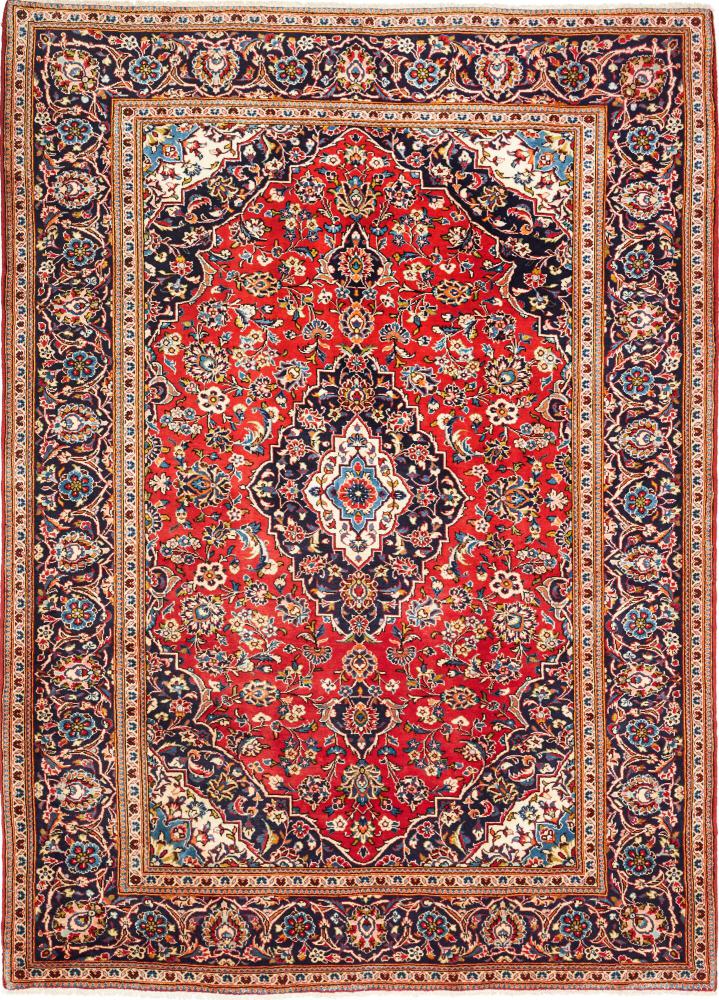 Tapis persan Kashan 296x211 296x211, Tapis persan Noué à la main