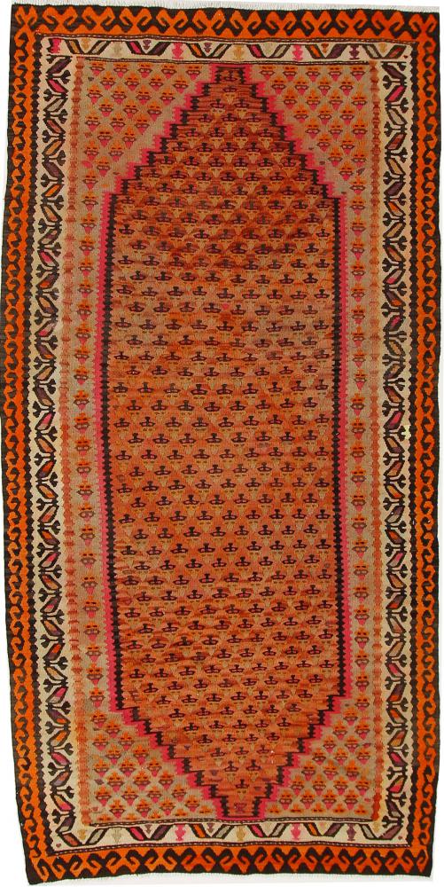 Tapis persan Kilim Fars Azerbaijan Antique 286x142 286x142, Tapis persan Tissé à la main