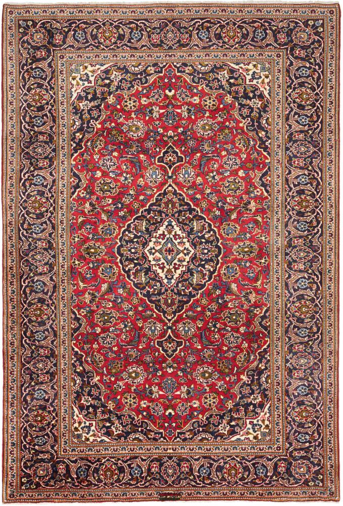 Tapis persan Kashan 303x206 303x206, Tapis persan Noué à la main