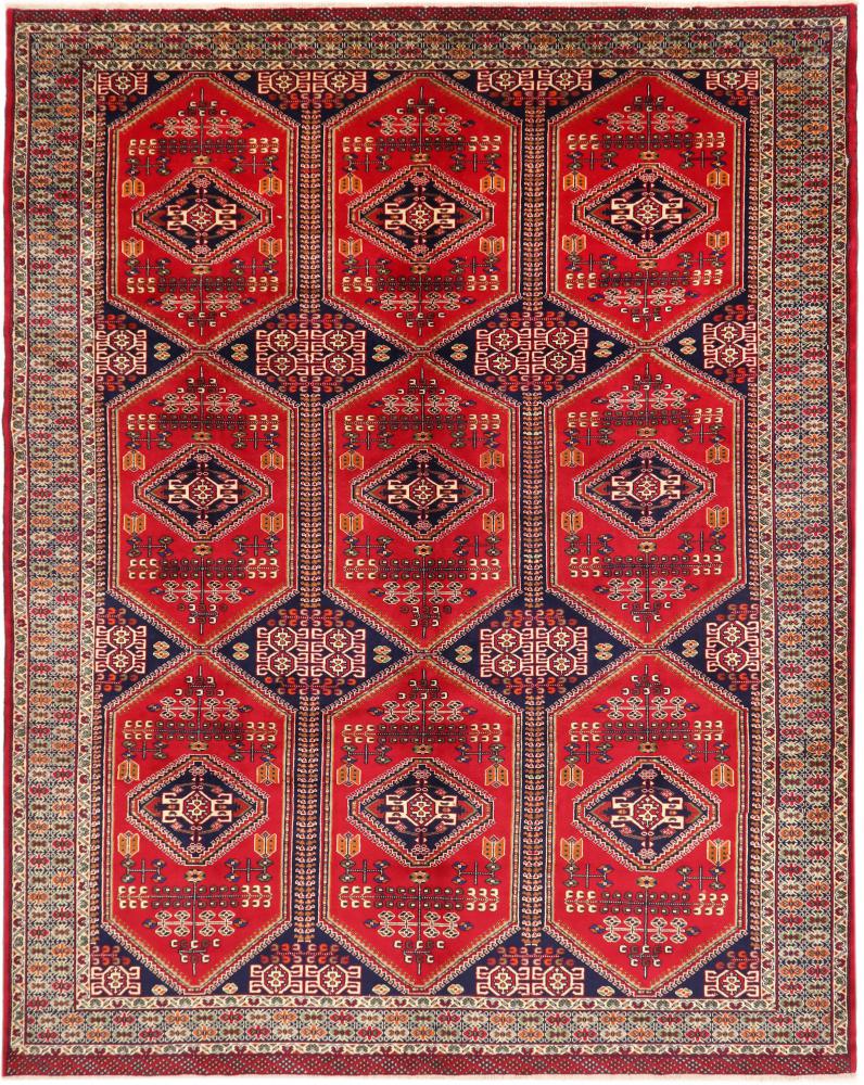 Tapis persan Turkaman 382x310 382x310, Tapis persan Noué à la main