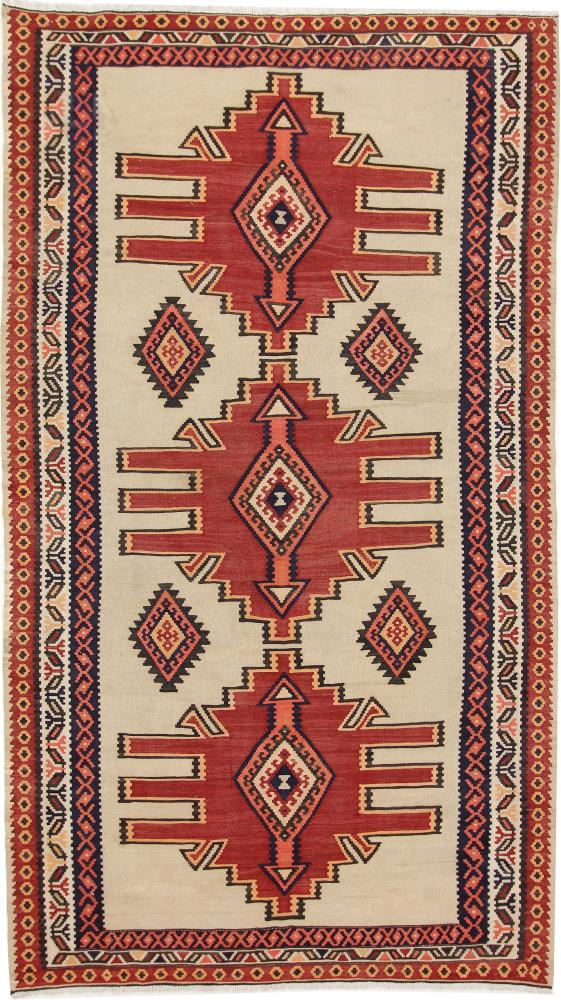  ペルシャ絨毯 キリム Fars Azerbaijan アンティーク 9'9"x5'7" 9'9"x5'7",  ペルシャ絨毯 手織り