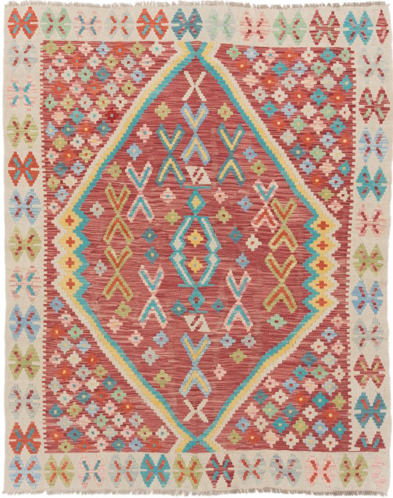 Afghan rug Kilim Afghan 6'6"x5'1" 6'6"x5'1", Persian Rug Woven by hand