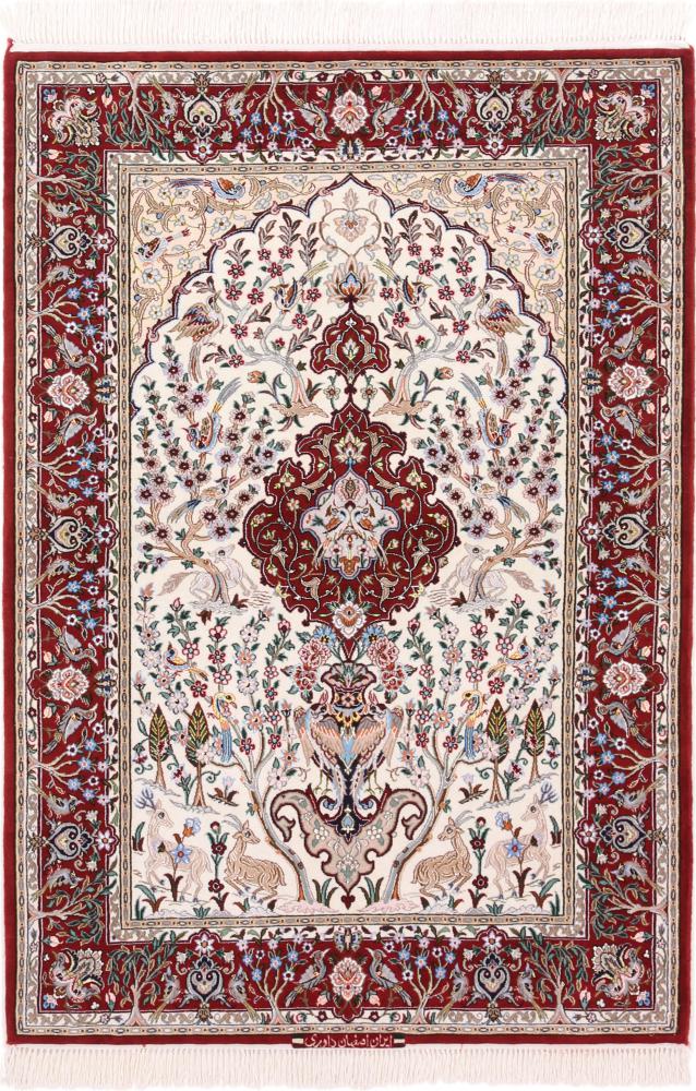 Persisk teppe Isfahan Silkerenning 157x110 157x110, Persisk teppe Knyttet for hånd