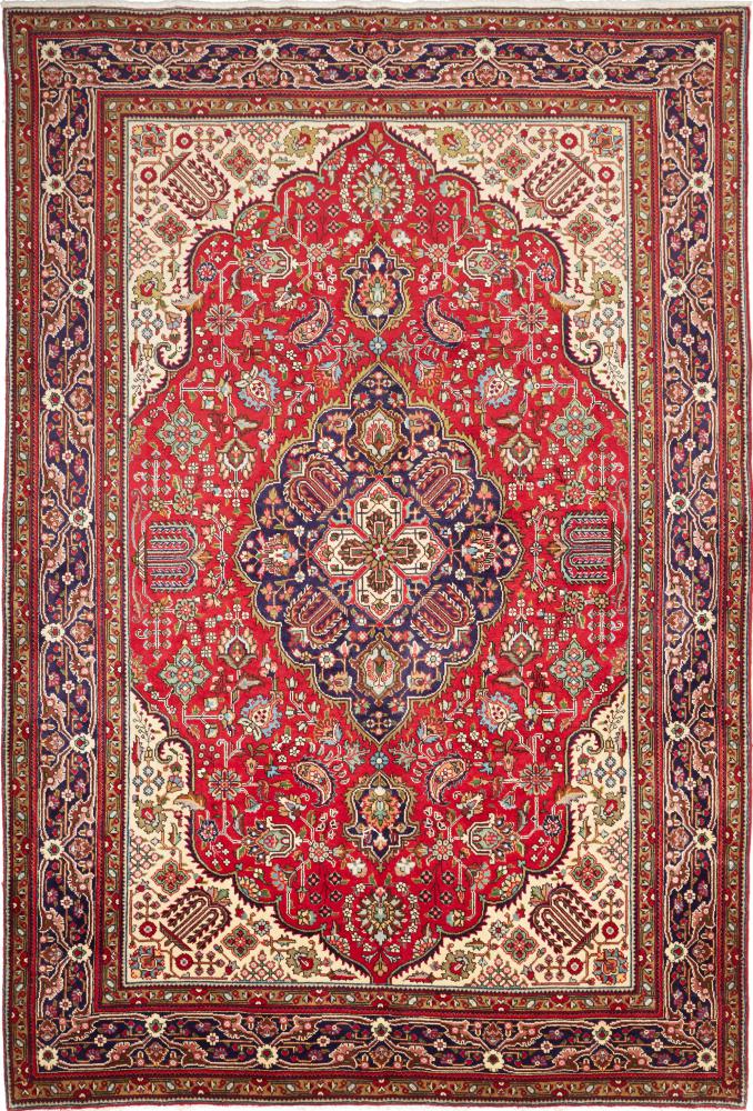 Persian Rug Tabriz 9'10"x6'8" 9'10"x6'8", Persian Rug Knotted by hand