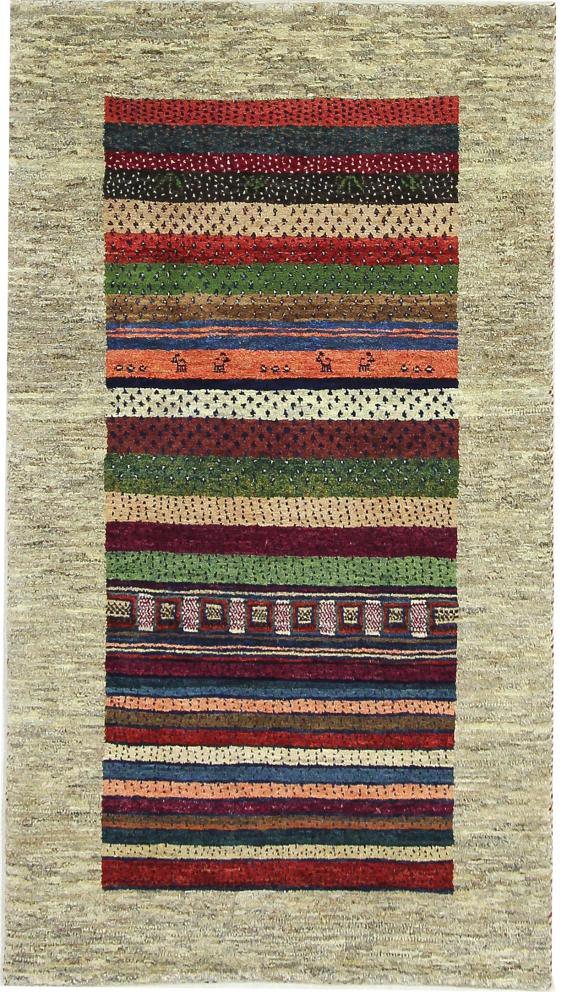 Perzisch tapijt Perzisch Gabbeh Loribaft 4'11"x2'9" 4'11"x2'9", Perzisch tapijt Handgeknoopte