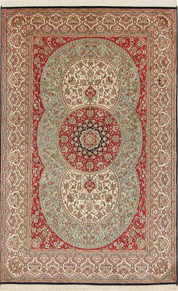Indo rug Kashmir Silk 186x125 186x125, Persian Rug Knotted by hand