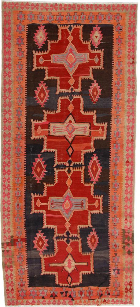 Persian Rug Kilim Fars Azerbaijan Antique 12'8"x5'9" 12'8"x5'9", Persian Rug Woven by hand