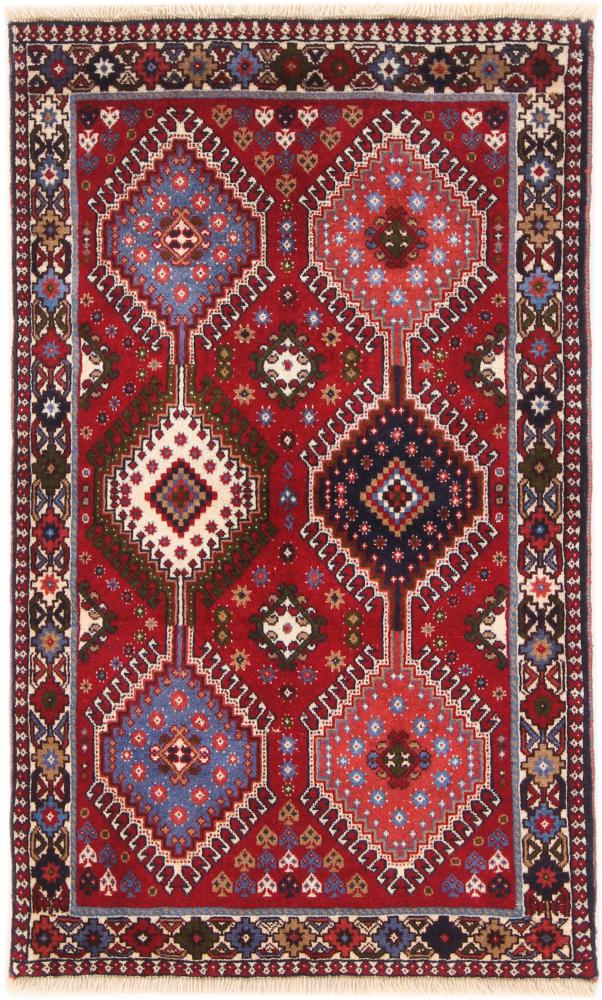 Persian Rug Yalameh 4'3"x2'7" 4'3"x2'7", Persian Rug Knotted by hand