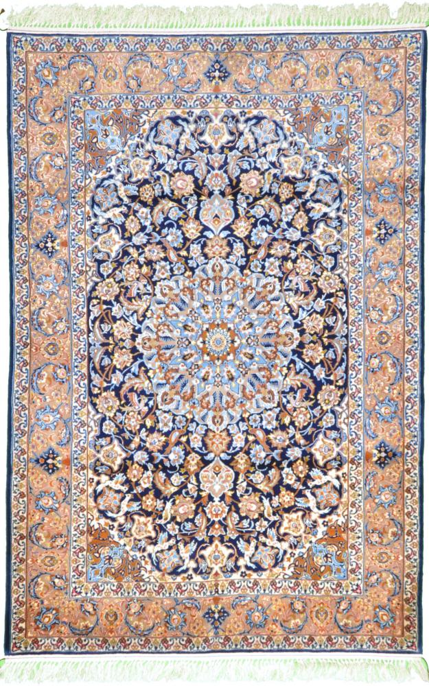 Persisk matta Isfahan Silkesvarp 166x113 166x113, Persisk matta Knuten för hand