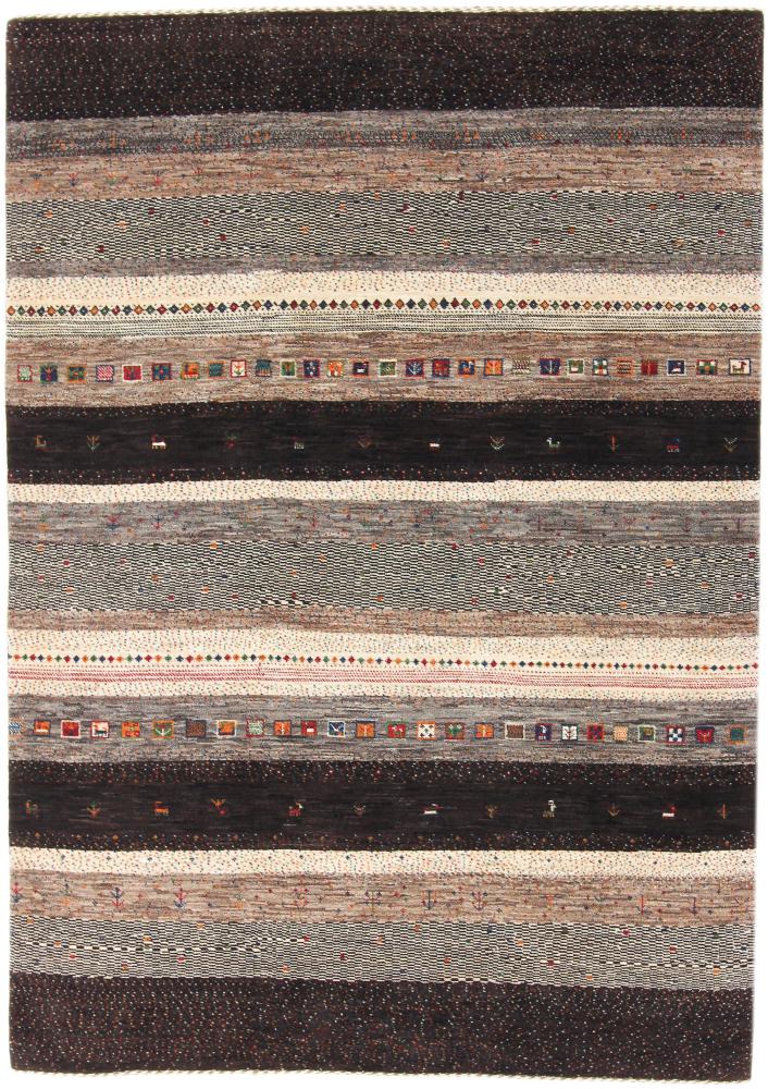 Tapis persan Persan Gabbeh Loribaft Nowbaft 246x172 246x172, Tapis persan Noué à la main