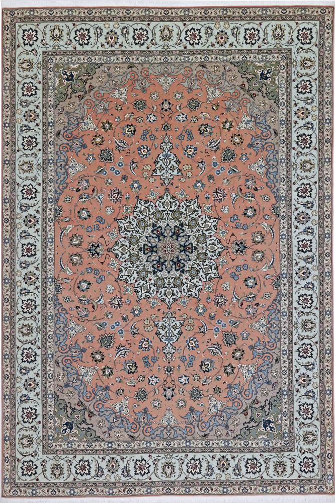 Persian Rug Tabriz 9'9"x6'6" 9'9"x6'6", Persian Rug Knotted by hand