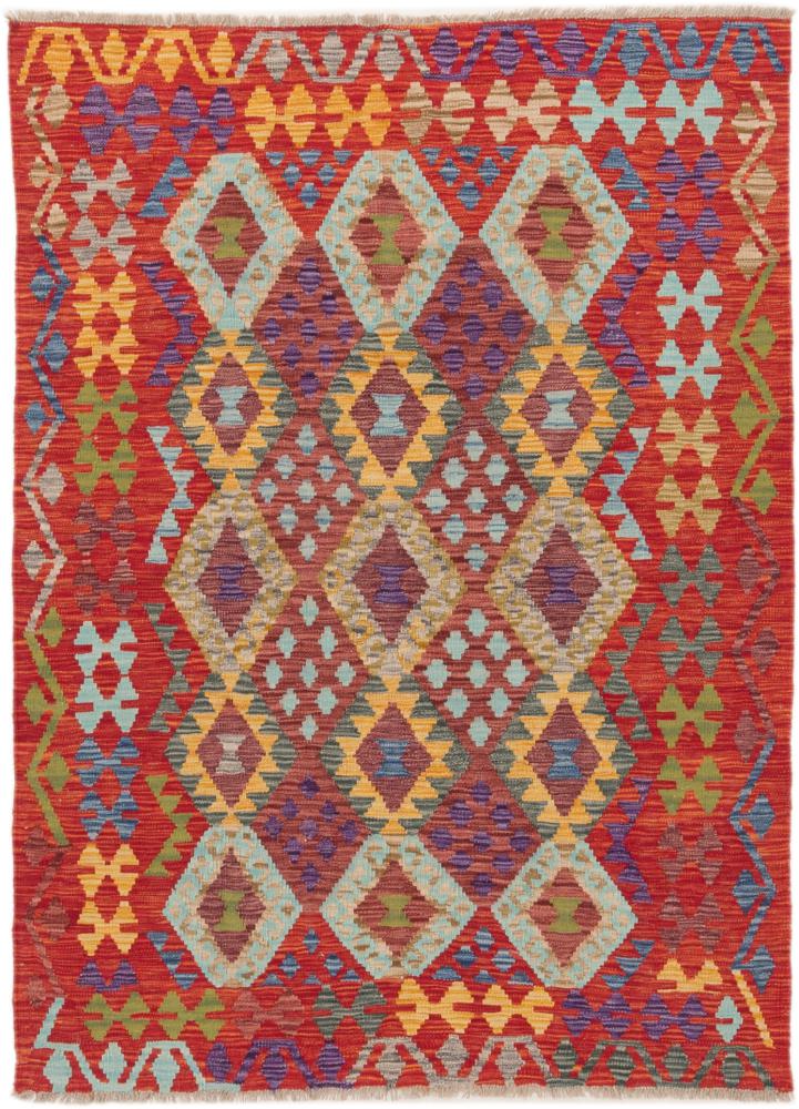 Afghan rug Kilim Afghan 5'9"x4'2" 5'9"x4'2", Persian Rug Woven by hand
