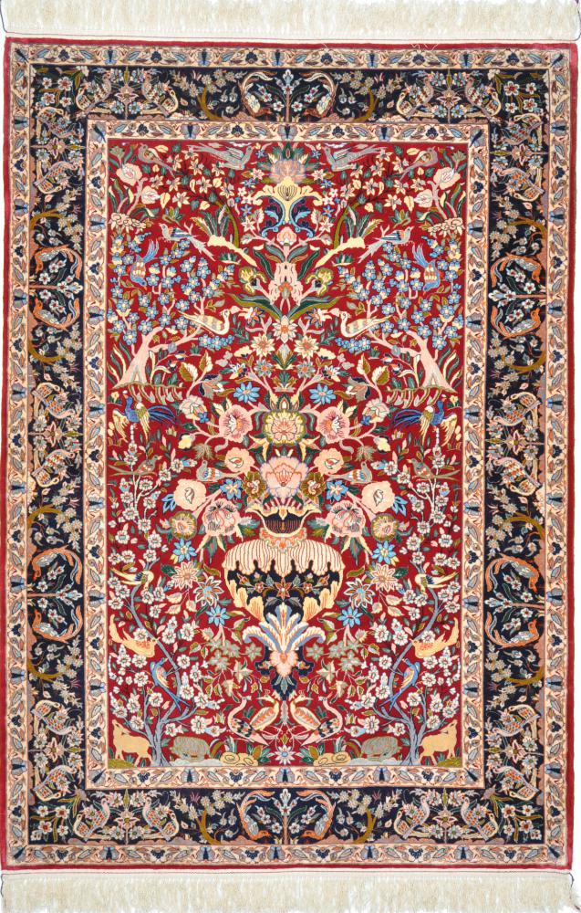Perserteppich Isfahan Seidenkette 169x117 169x117, Perserteppich Handgeknüpft
