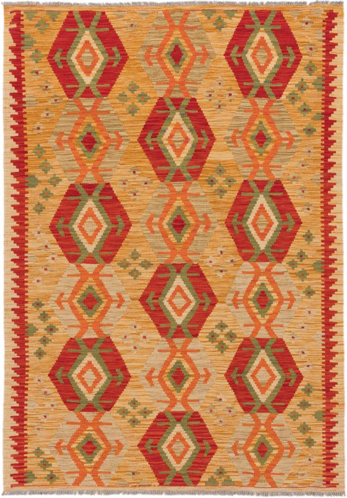 Afghan rug Kilim Afghan 5'11"x4'2" 5'11"x4'2", Persian Rug Woven by hand