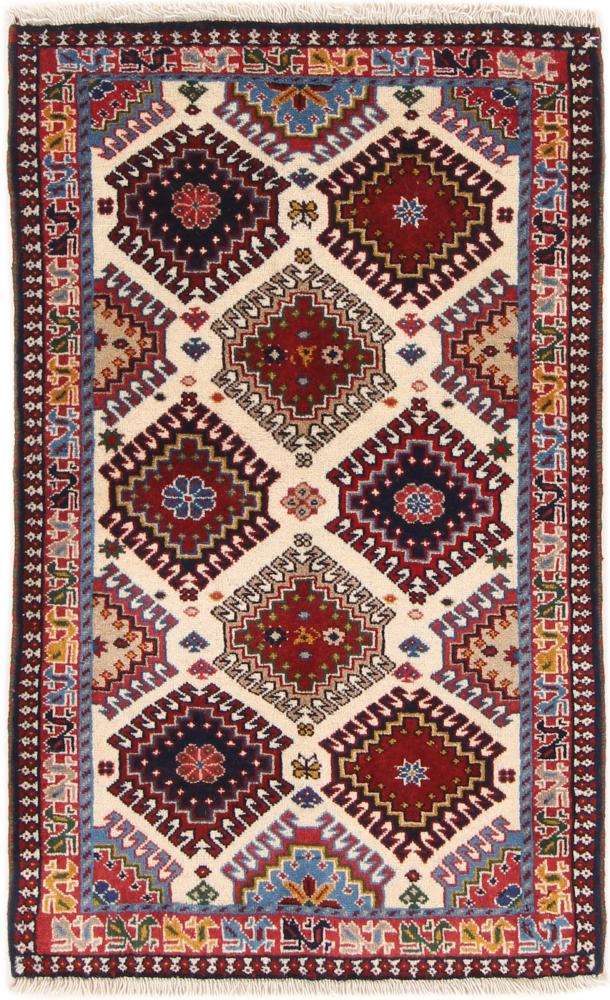 Persian Rug Yalameh 3'5"x2'1" 3'5"x2'1", Persian Rug Knotted by hand