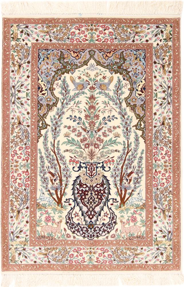 Perzsa szőnyeg Iszfahán Selyemfonal 150x105 150x105, Perzsa szőnyeg Kézzel csomózva