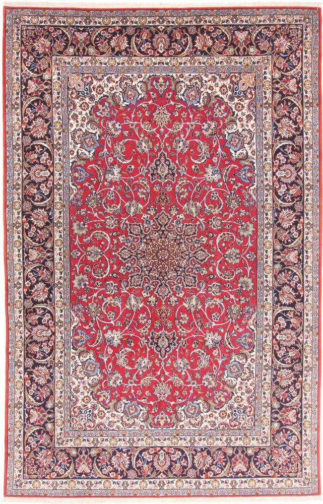 Covor persan Isfahan Urzeală de Mătase 7'11"x5'0" 7'11"x5'0", Covor persan Lucrate de mână