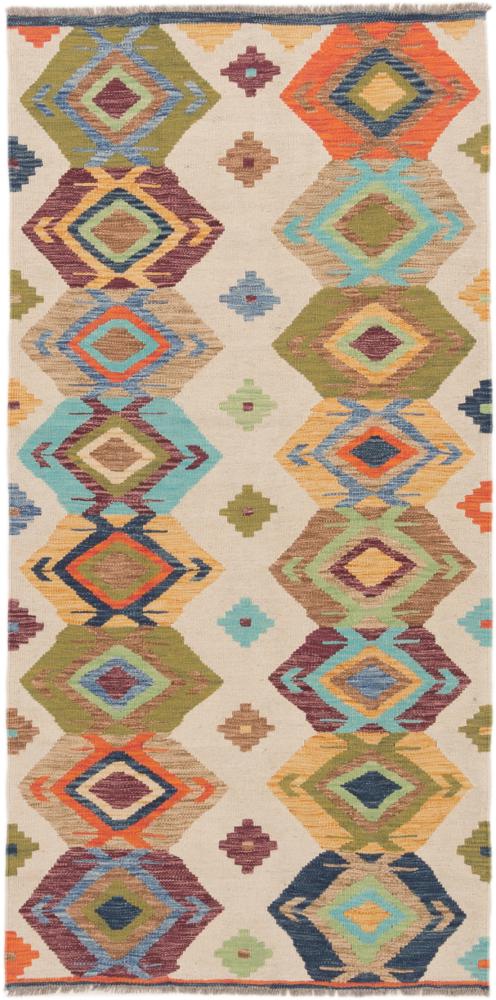 Afghan rug Kilim Afghan 6'8"x3'5" 6'8"x3'5", Persian Rug Woven by hand