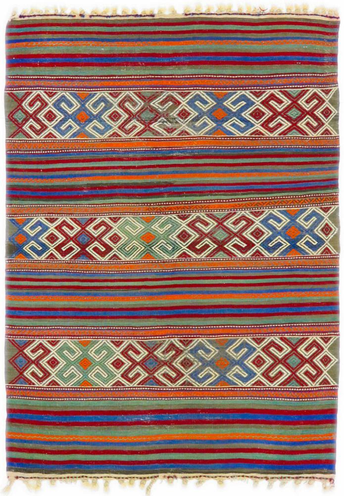 Alfombra persa Kilim Fars 4'6"x3'2" 4'6"x3'2", Alfombra persa Tejido a mano