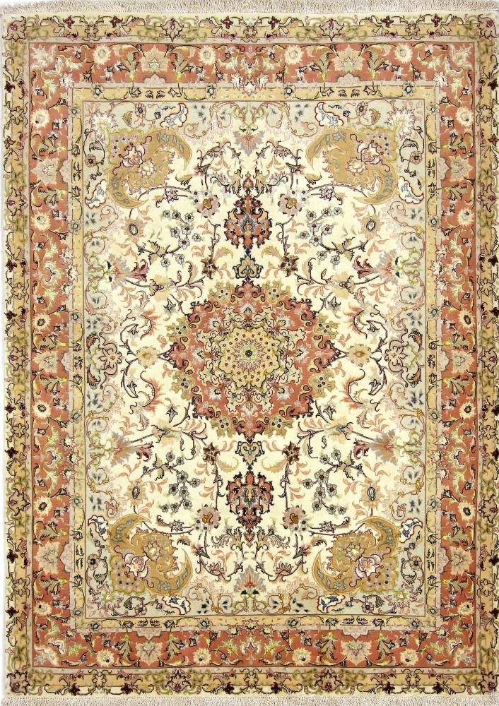 Persisk teppe Tabriz 50Raj Silkerenning 6'10"x5'1" 6'10"x5'1", Persisk teppe Knyttet for hånd