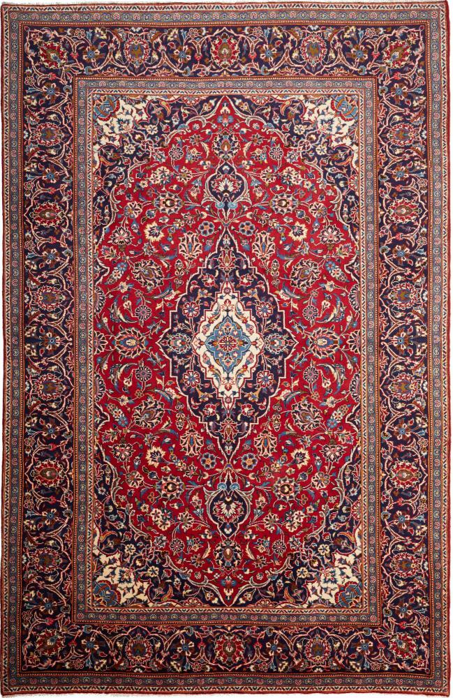 Persian Rug Keshan 10'5"x6'2" 10'5"x6'2", Persian Rug Knotted by hand
