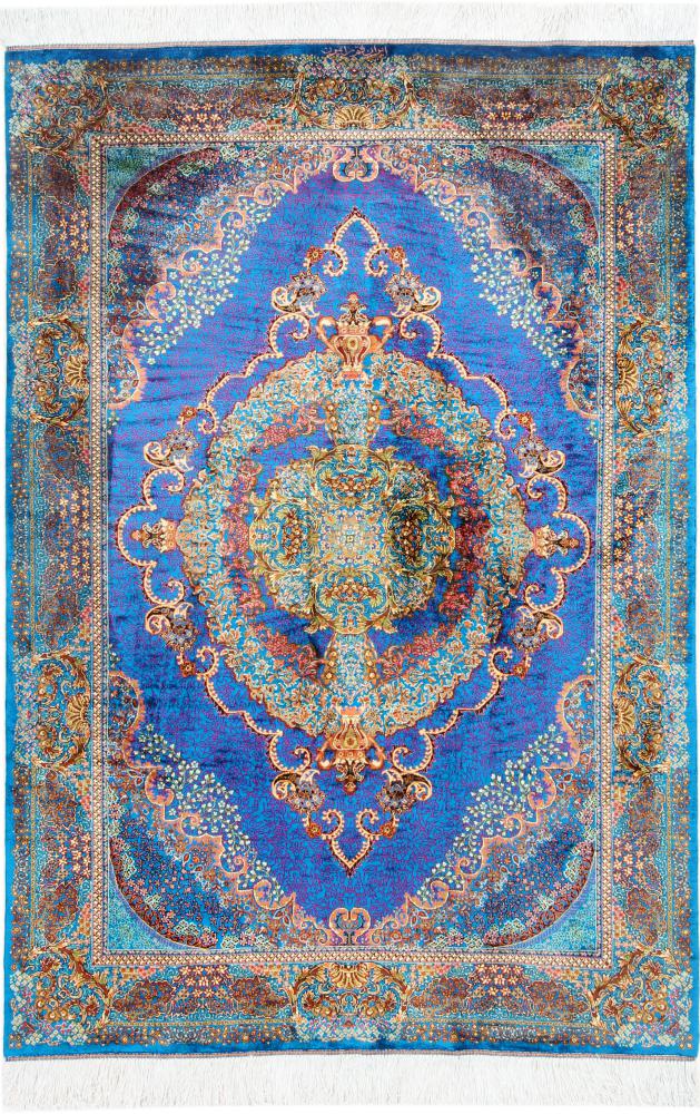 Persian Rug Qum Silk Signed 149x101 149x101, Persian Rug Knotted by hand