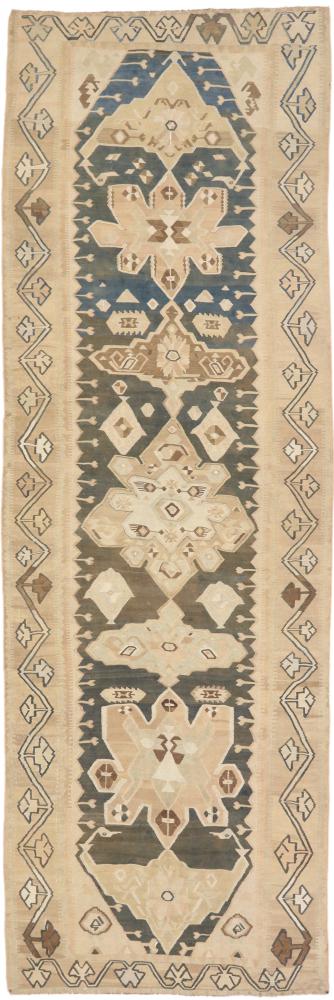 Persian Rug Kilim Fars Gharebagh Antique 16'4"x5'4" 16'4"x5'4", Persian Rug Woven by hand
