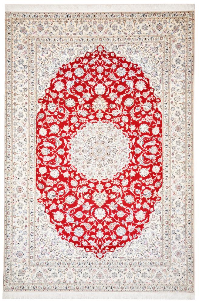  ペルシャ絨毯 ナイン 6La Habibian 10'2"x6'10" 10'2"x6'10",  ペルシャ絨毯 手織り