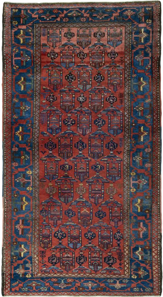 Persian Rug Hamadan 6'6"x3'7" 6'6"x3'7", Persian Rug Knotted by hand