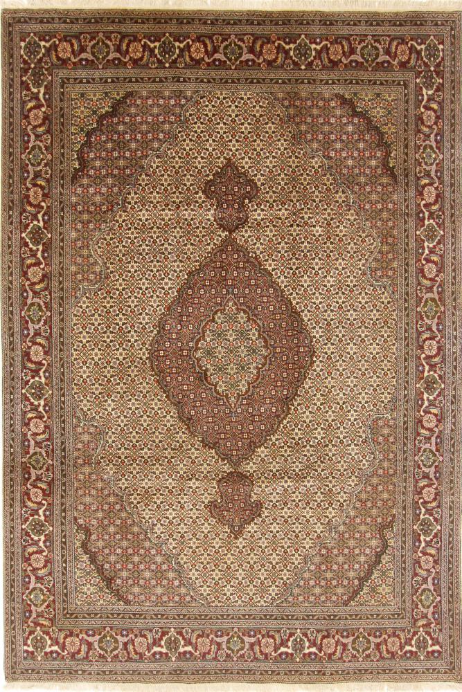 Persian Rug Tabriz 9'7"x6'7" 9'7"x6'7", Persian Rug Knotted by hand