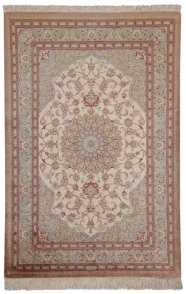 Tapis persan Ghom Soie 150x98 150x98, Tapis persan Noué à la main