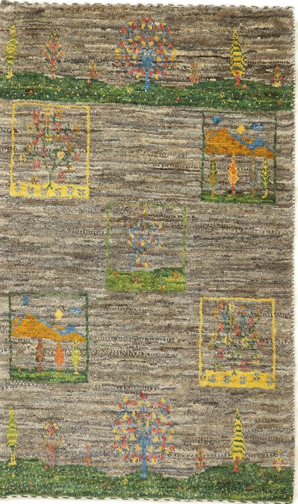 Tappeto persiano Persia Gabbeh Loribaft Nature 3'3"x2'0" 3'3"x2'0", Tappeto persiano Annodato a mano