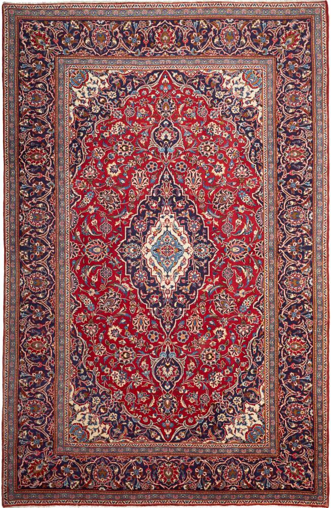 Persian Rug Keshan 9'5"x6'7" 9'5"x6'7", Persian Rug Knotted by hand
