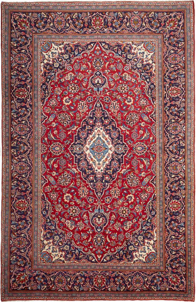 Persian Rug Keshan 9'4"x6'8" 9'4"x6'8", Persian Rug Knotted by hand