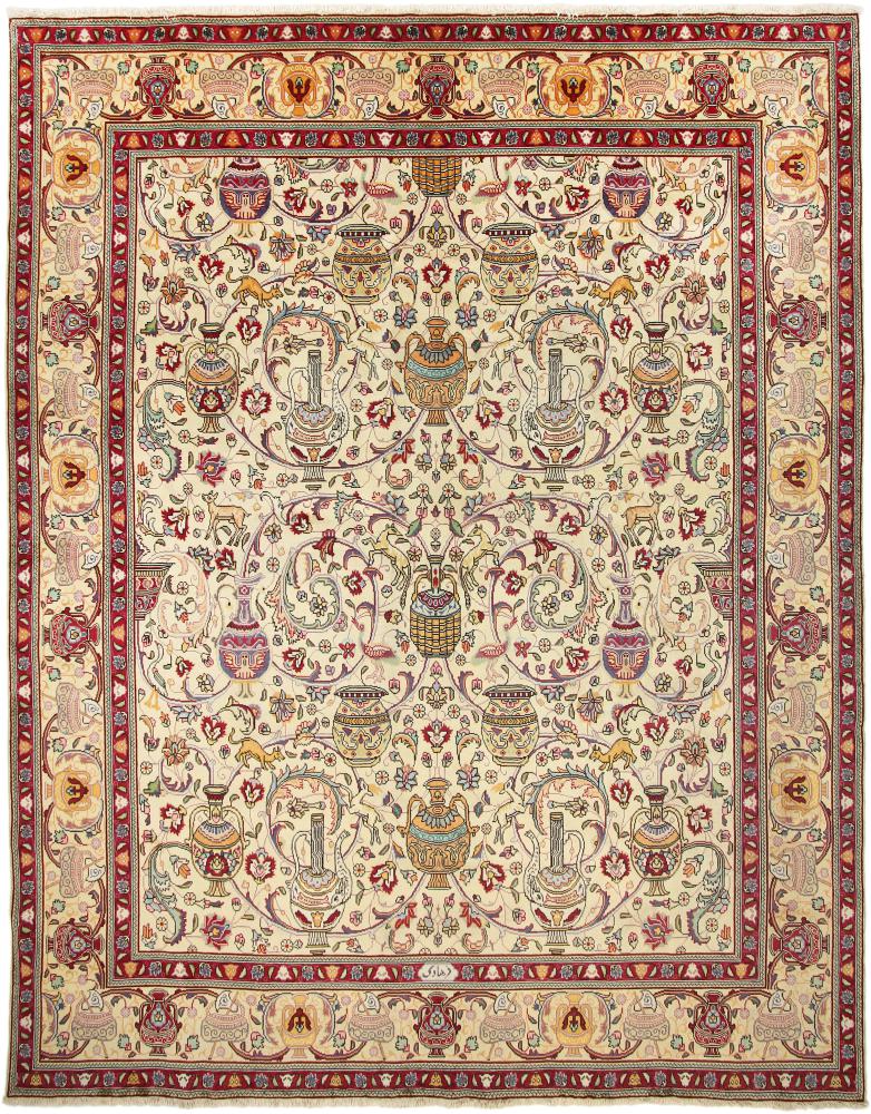 Persian Rug Tabriz 12'11"x10'0" 12'11"x10'0", Persian Rug Knotted by hand