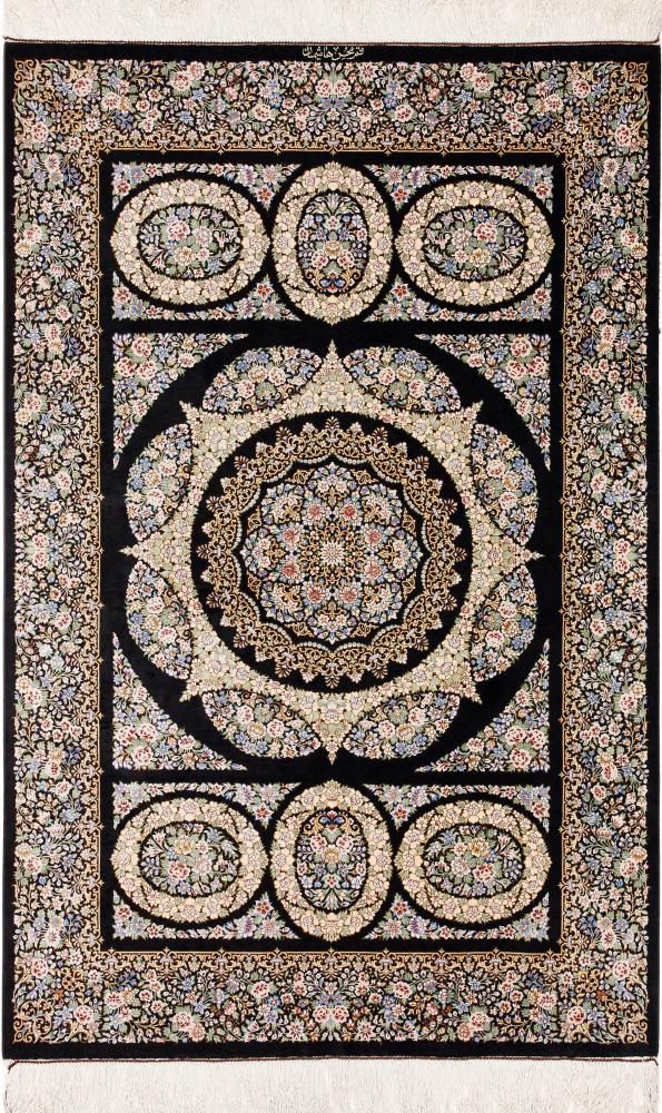 Persialainen matto Ghom Silkki Hashemian 149x99 149x99, Persialainen matto Solmittu käsin