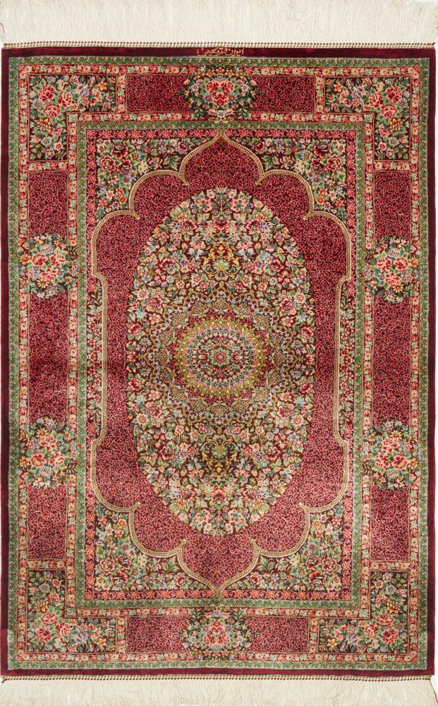 Persialainen matto Ghom Silkki 119x80 119x80, Persialainen matto Solmittu käsin