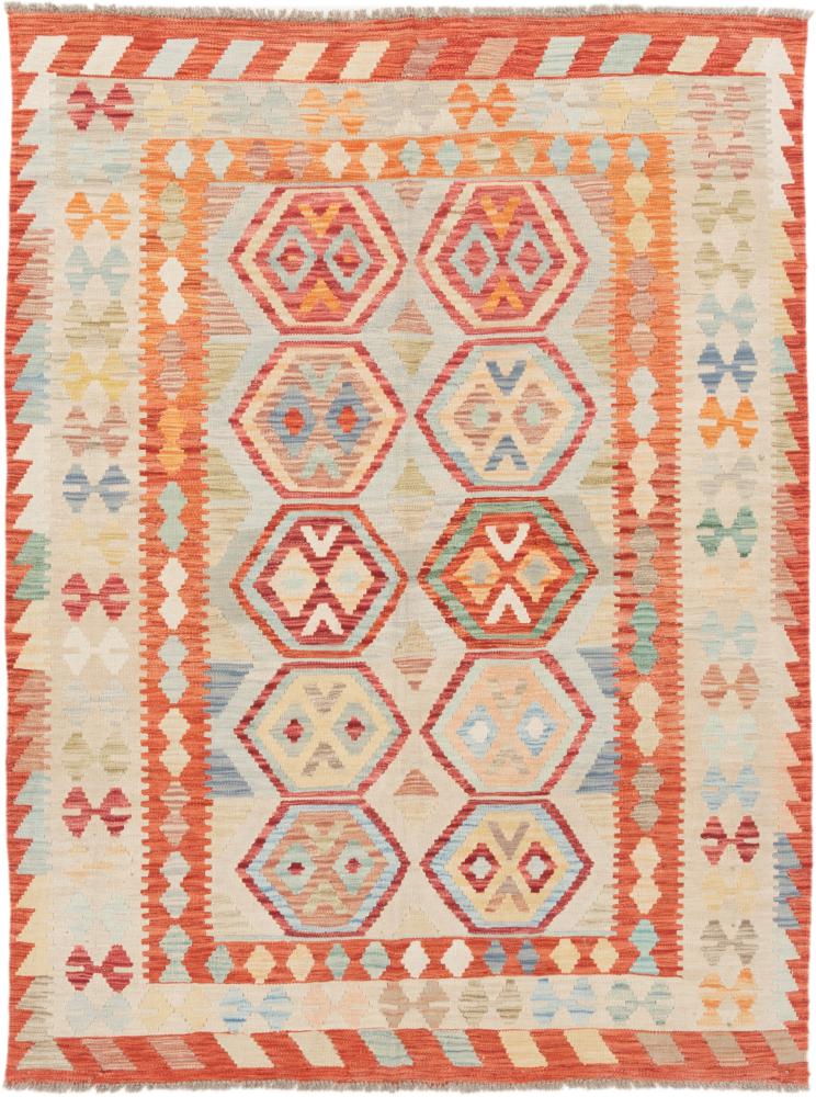 Afghan rug Kilim Afghan 6'7"x4'11" 6'7"x4'11", Persian Rug Woven by hand