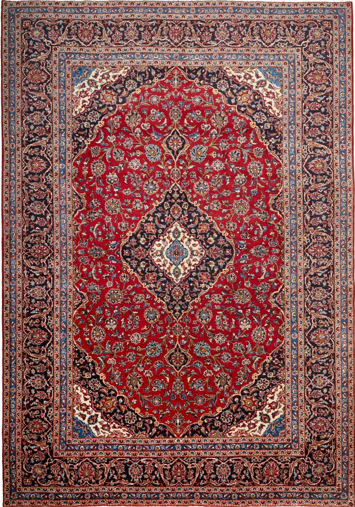 Persian Rug Keshan 11'7"x8'1" 11'7"x8'1", Persian Rug Knotted by hand